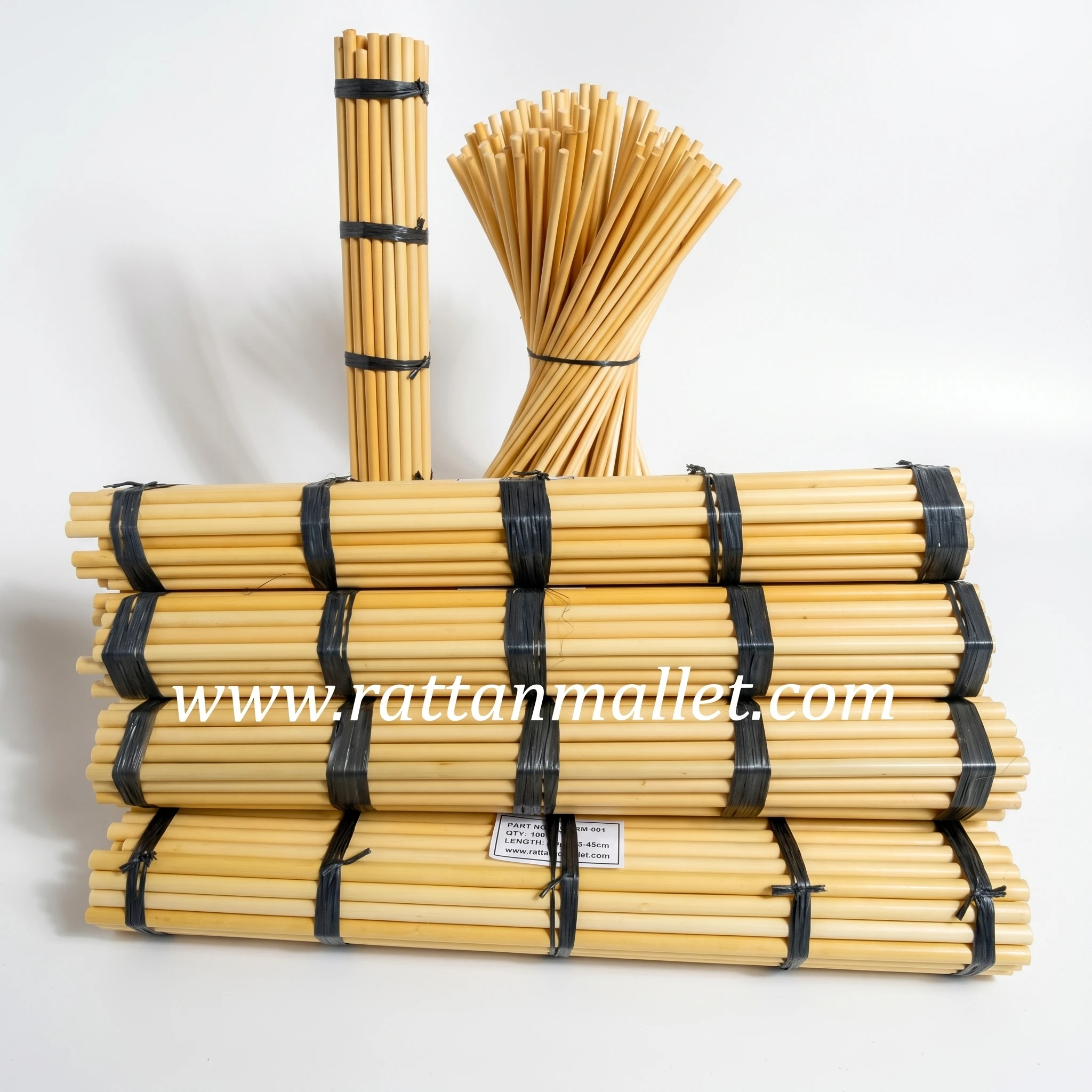 Raw Rattan Rods for Custom Musical Mallets and Premium Handcrafted Sticks